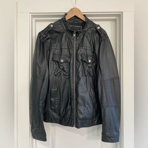 Marc Anthony Vegan Leather Bomber Jacket - Never Worn